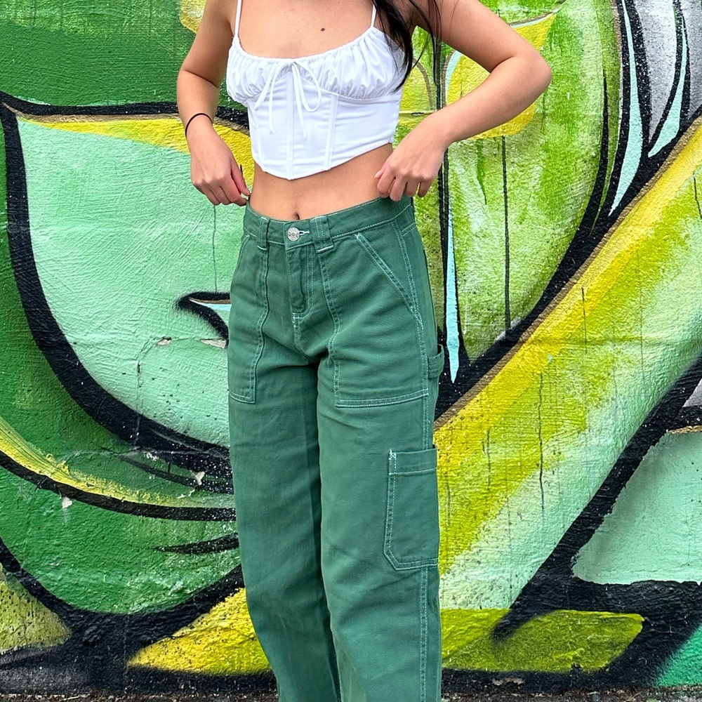 Green Carpenter Pants